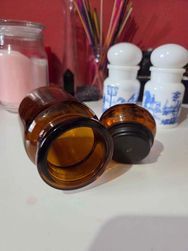 Antique Belgium Amber Glass Apothecary Jar - photo 2