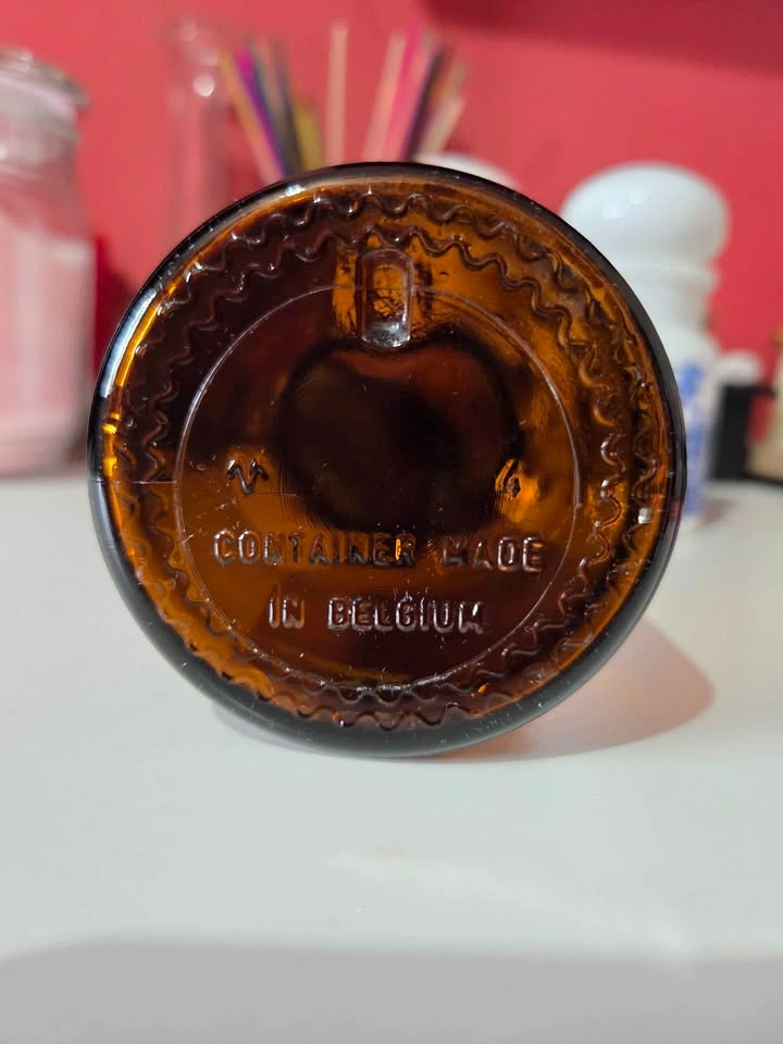 Antique Belgium Amber Glass Apothecary Jar - photo 3