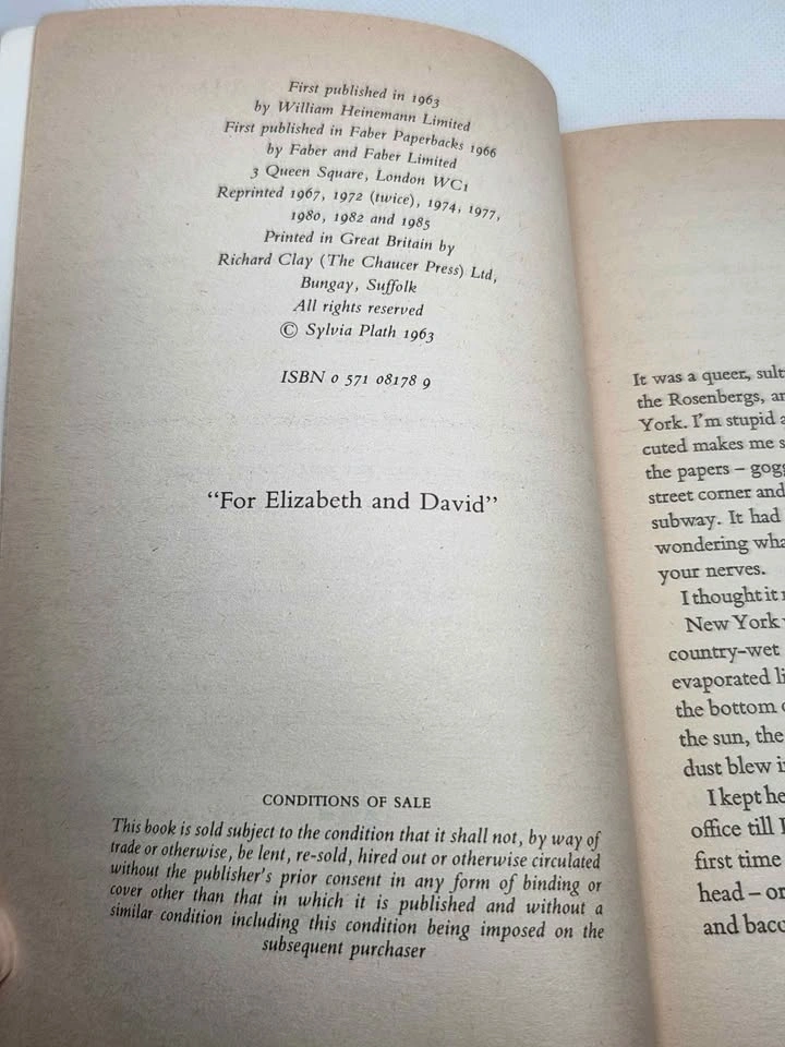 The Bell Jar by Sylvia Plath - Vintage 80s Paperback - photo 4