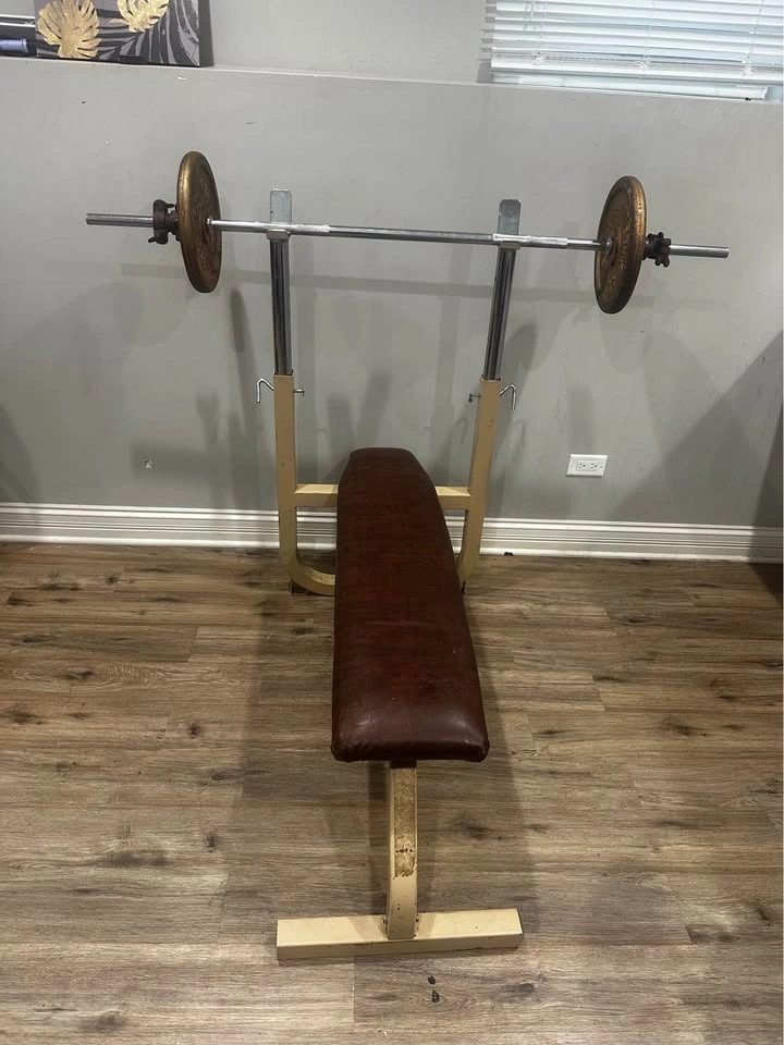 Weight Bench with Barbell, Weights & Plates - photo 2
