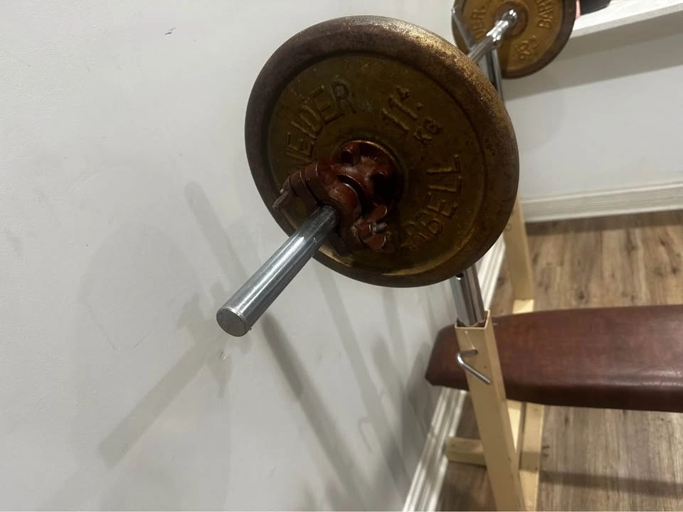 Weight Bench with Barbell, Weights & Plates - photo 3