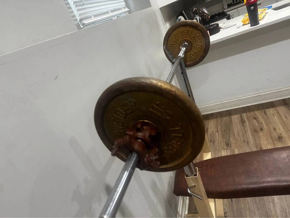 Weight Bench with Barbell, Weights & Plates - photo 4
