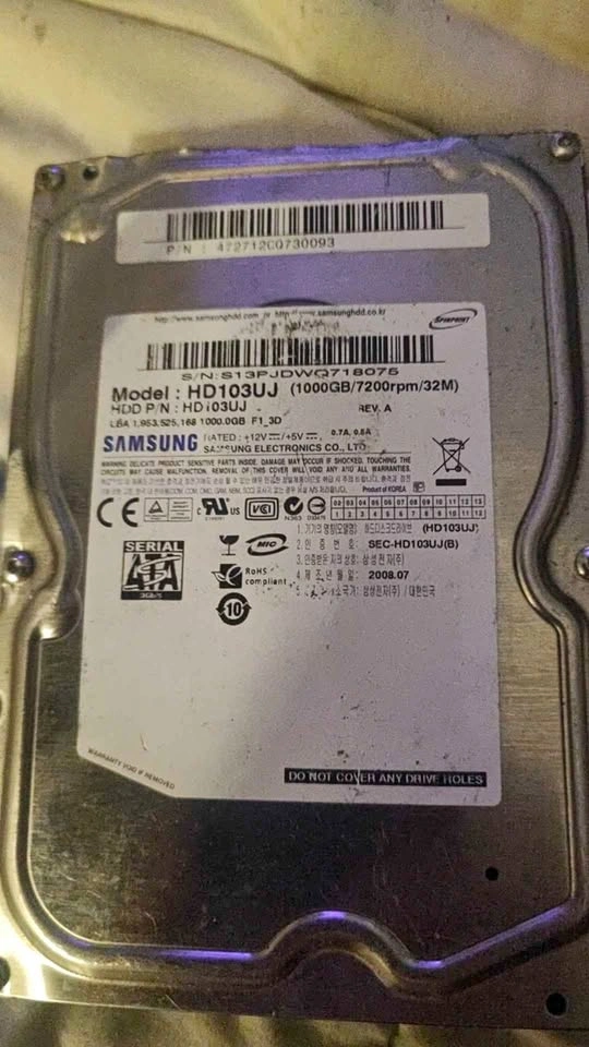 Samsung HD103UJ 1TB Hard Drive