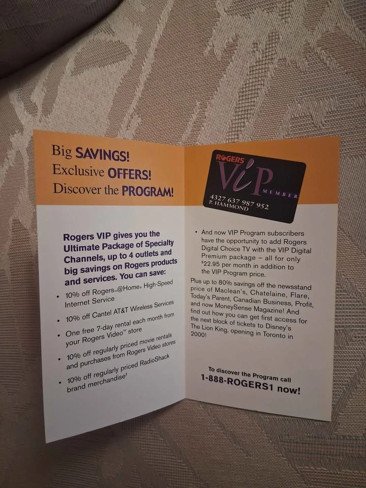 Vintage 1999 Rogers Telecommunications Brochure Ephemera - photo 2