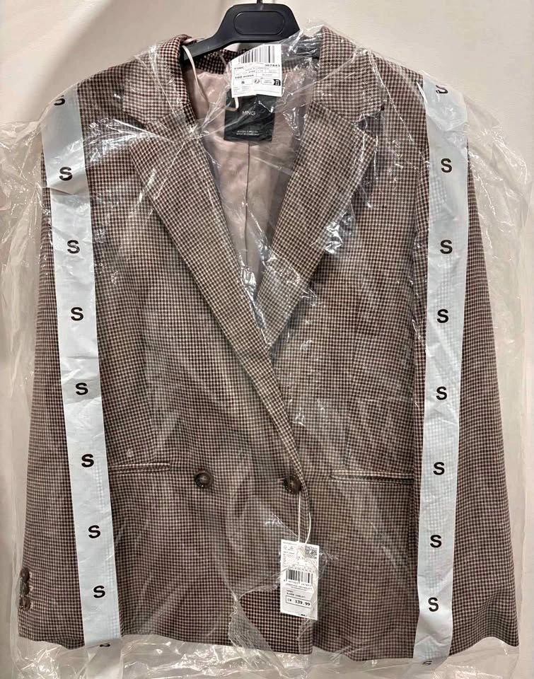 Brand New Mango Charlotte Micro Houndstooth Blazer