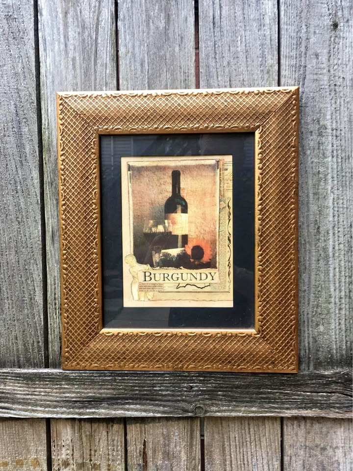 "Burgundy" Matted And Framed Print - 12 x 14