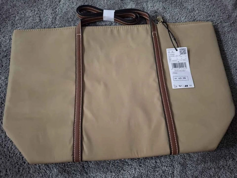 Mango Beige Tote Bag for Women | Brand New with Tags | Fits Lapt - photo 5