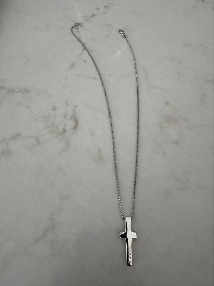 vintage Maison Birks silver cross necklace - photo 2
