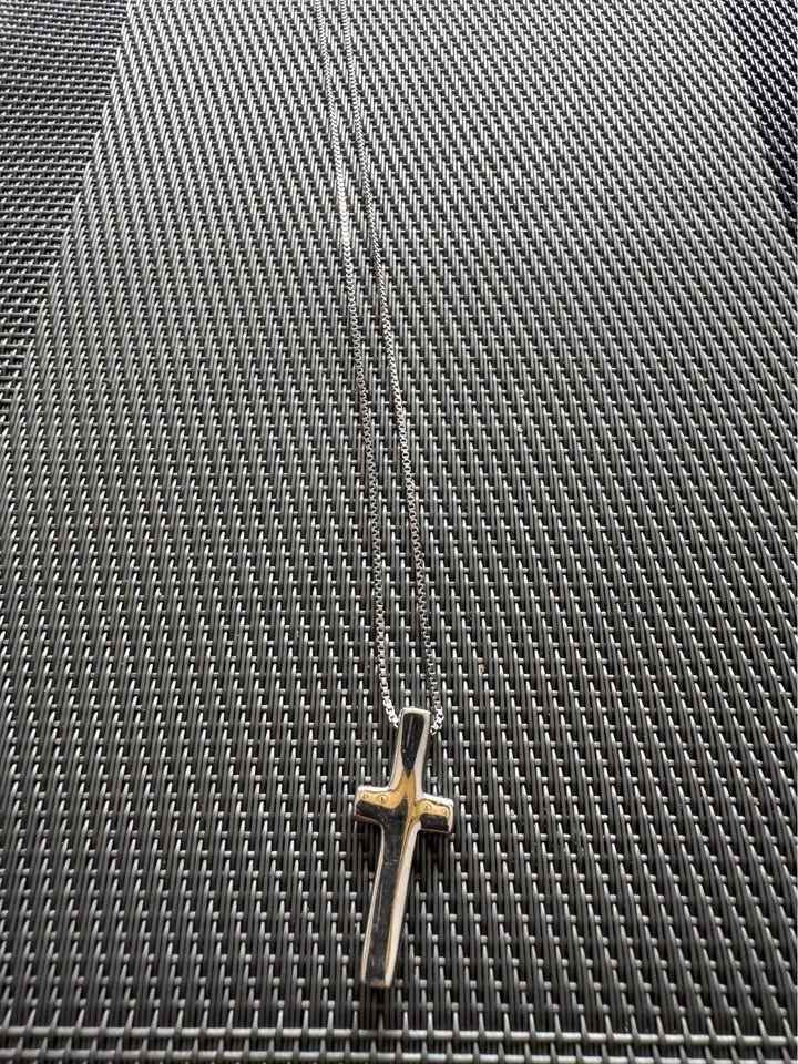 vintage Maison Birks silver cross necklace - photo 4