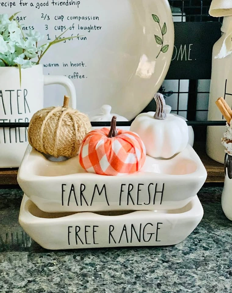 Rae Dunn Farm Fresh & Free Range Egg Holders