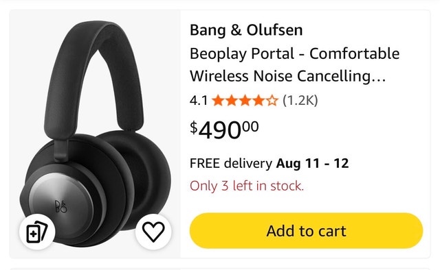 Bang & Olufsen Beoplay Portal Wireless Headphones