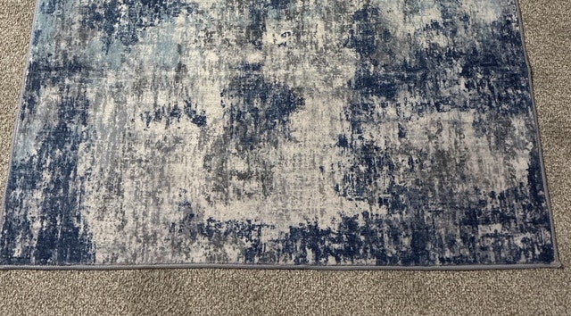 Blue Abstract Rug 2x3 ft - New