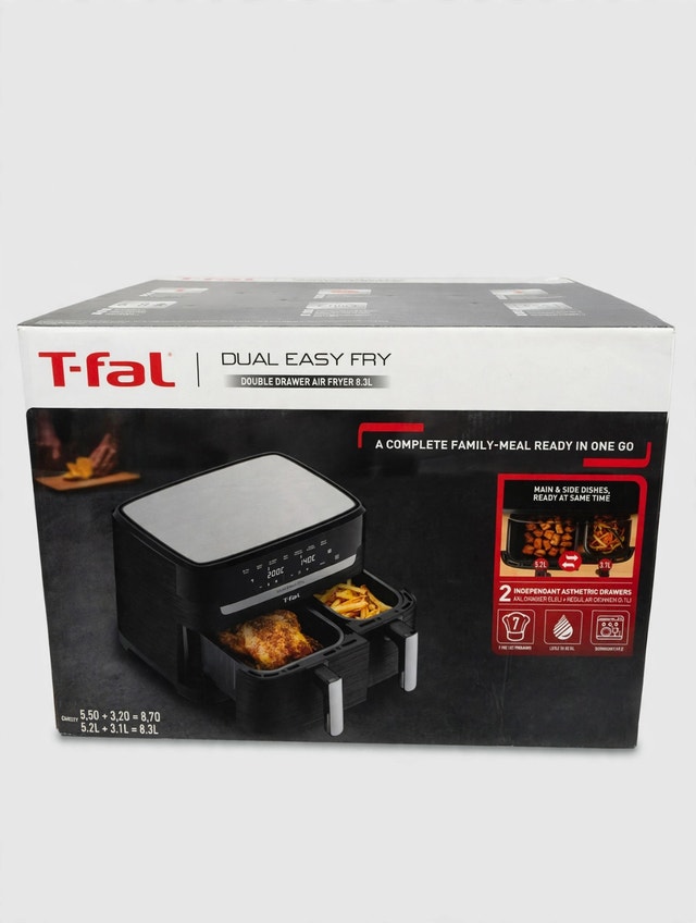 T-fal Dual Easy Fry 8.3L Double-Drawer Air Fryer – New in Box