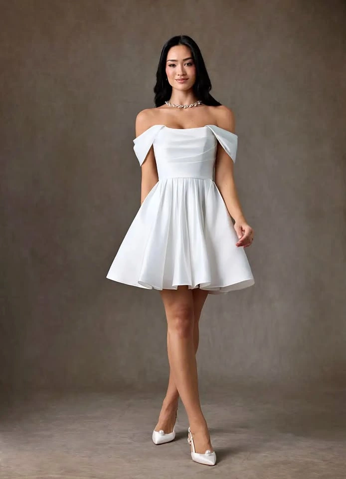 Satin Dress - Size WD0 (Azazie Anne - Diamond White)