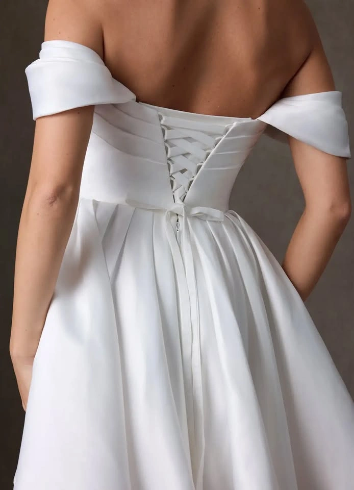 Satin Dress - Size WD0 (Azazie Anne - Diamond White) - photo 3