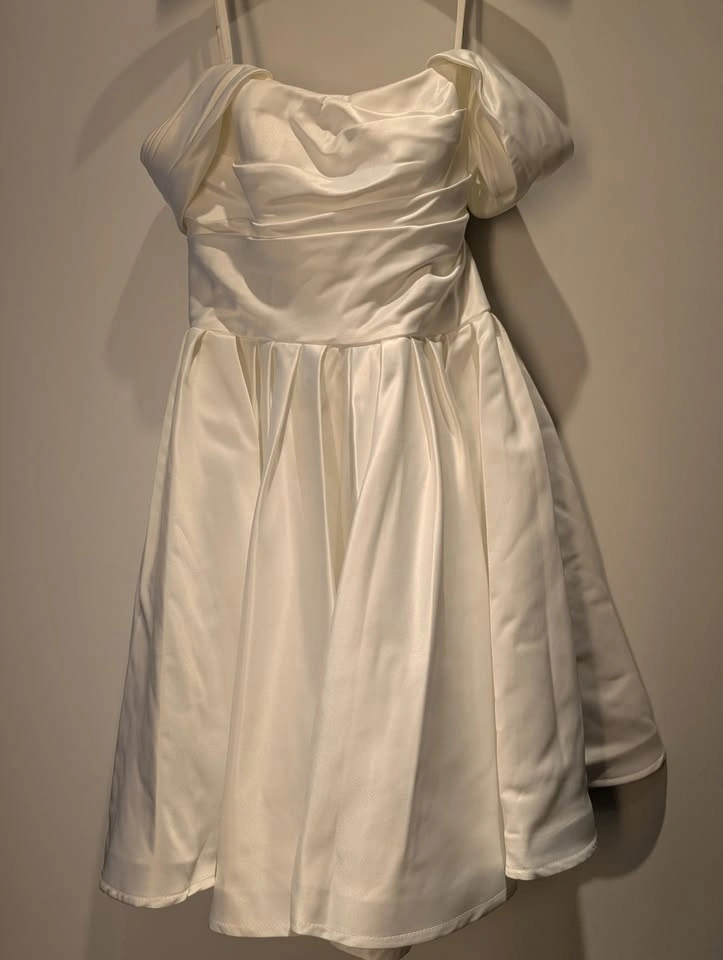 Satin Dress - Size WD0 (Azazie Anne - Diamond White) - photo 4