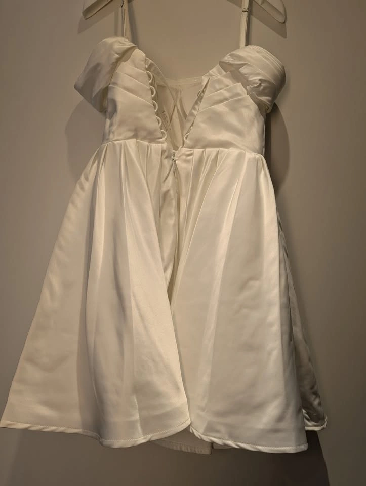 Satin Dress - Size WD0 (Azazie Anne - Diamond White) - photo 5