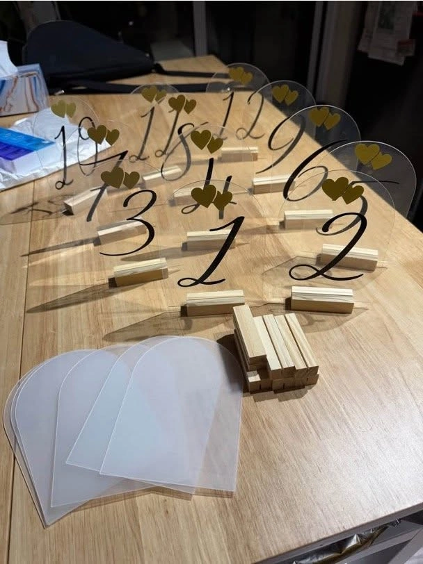 Acrylic Wedding Table Numbers - 18 Pieces - photo 4