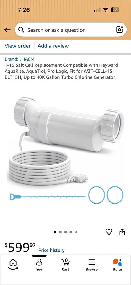 Hayward T-15 Salt Cell Replacement