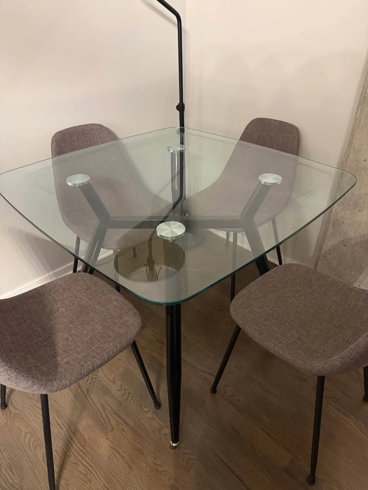 Glass Dining Table with Chairs - photo 4