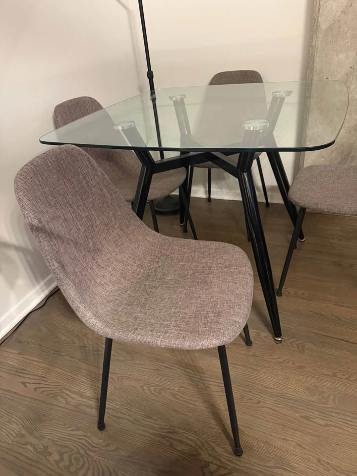 Glass Dining Table with Chairs - photo 5