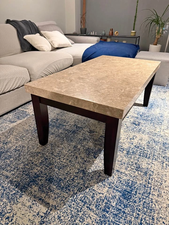 Marble top coffee table