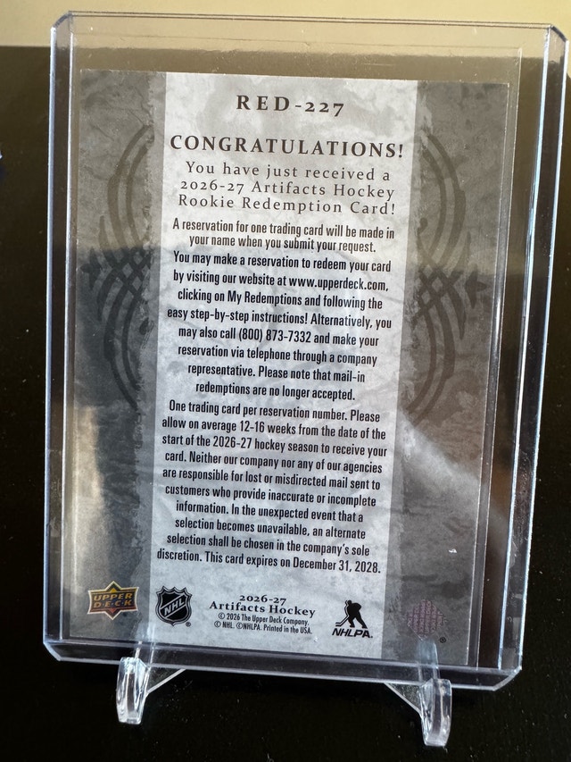 2026-27 Artifacts Toronto Maple Leafs Rookie Redemption - photo 2