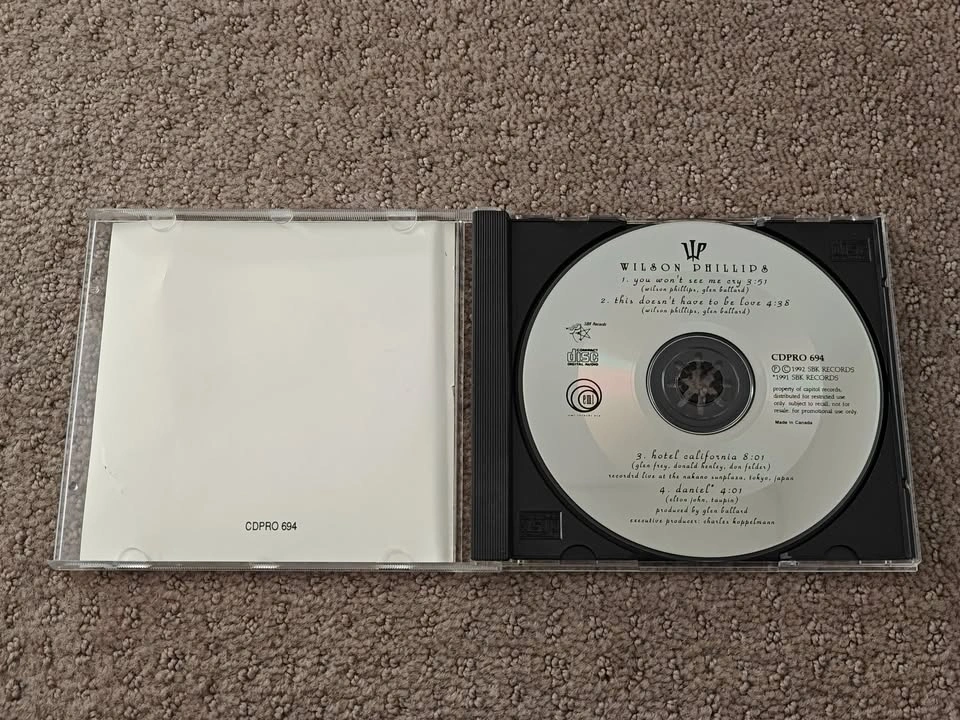 Wilson Phillips - You Won't See Me Cry Pop Music Audio CD Album - photo 2