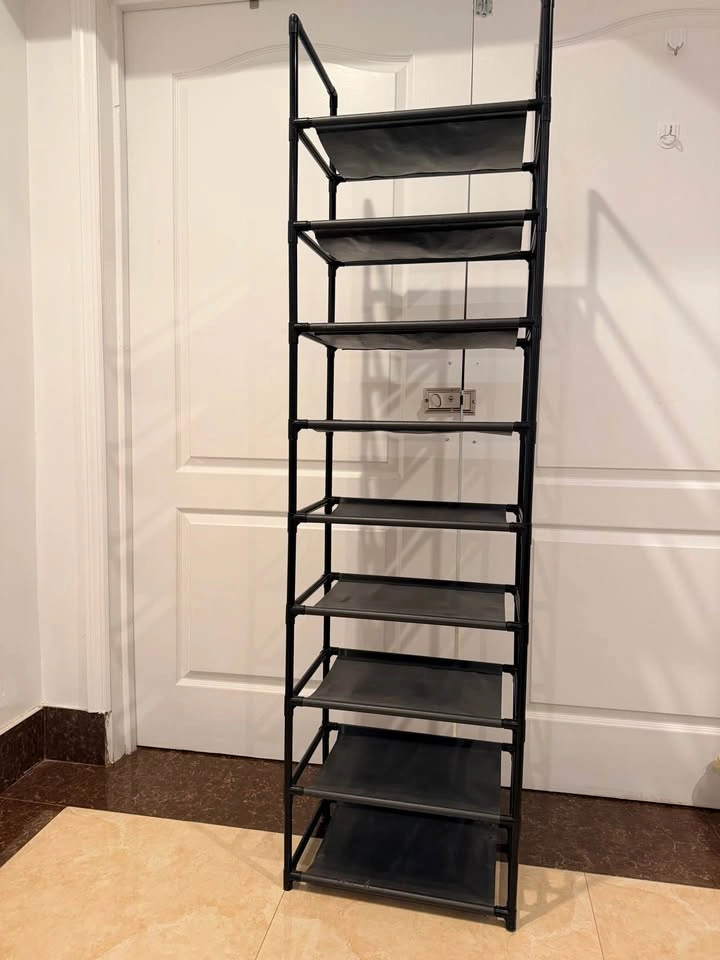 10-Tier Shoe Rack - Black