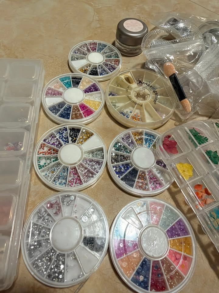 Nail Art Supplies Lot - Rhinestones, Chrome Powder, Stickers - photo 3