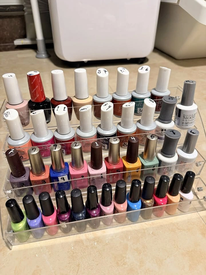 Gel Nail Polish Set - About 40 Bottles with Acrylic Display Stan