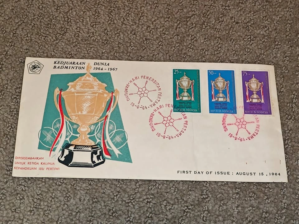 FDC Vintage 1964 Badminton World Championship First Day Cover - photo 2