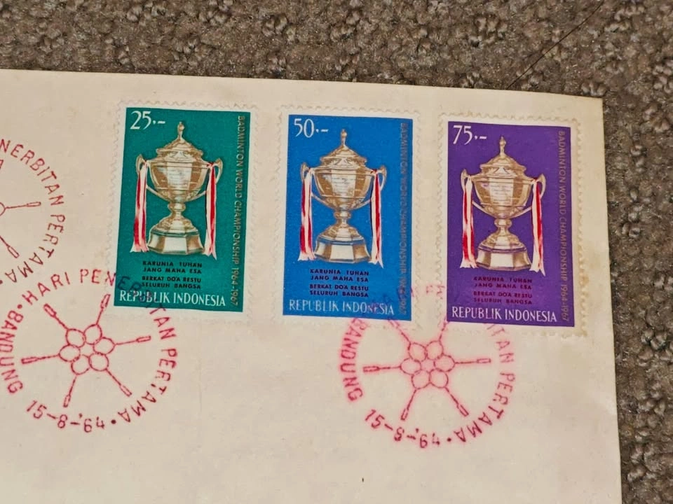 FDC Vintage 1964 Badminton World Championship First Day Cover - photo 3