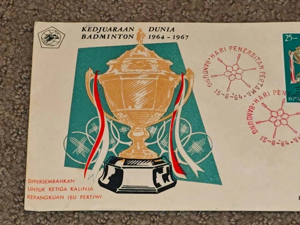 FDC Vintage 1964 Badminton World Championship First Day Cover - photo 4