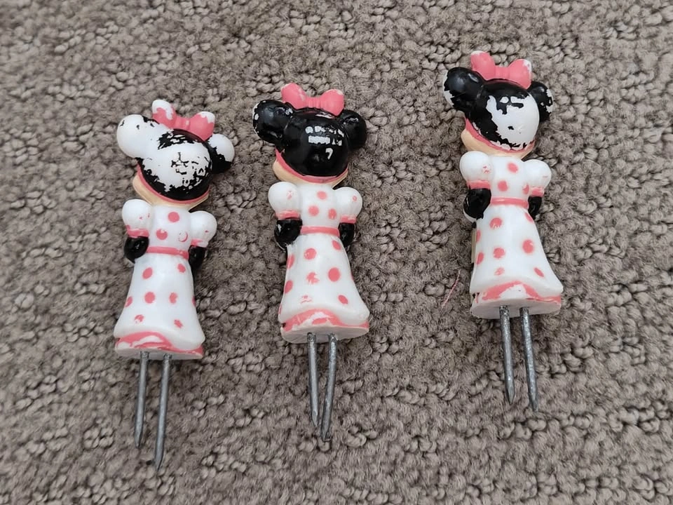 Vintage Disney Minnie Mouse Corn on the Cob Holders - Set of 3 - photo 2