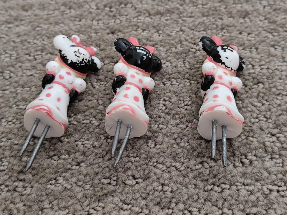 Vintage Disney Minnie Mouse Corn on the Cob Holders - Set of 3 - photo 3