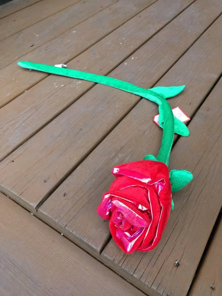 Giant 34” Bendable Plush Rose - Brand New With Tag image indicator(2)