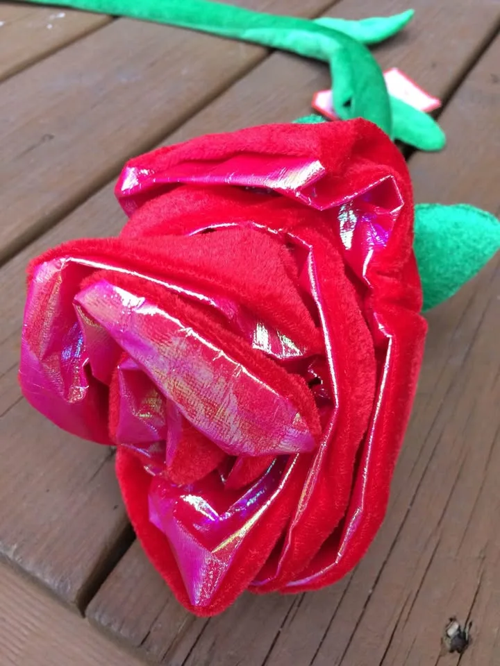 Giant 34” Bendable Plush Rose - Brand New With Tag image indicator(3)