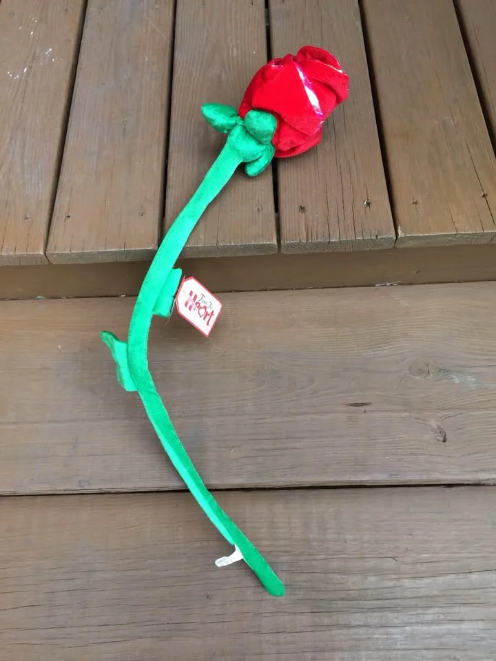 Giant 34” Bendable Plush Rose - Brand New With Tag image indicator(4)