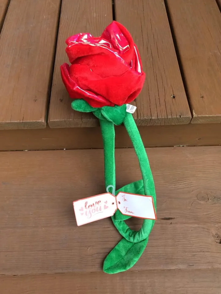 Giant 34” Bendable Plush Rose - Brand New With Tag image indicator(6)