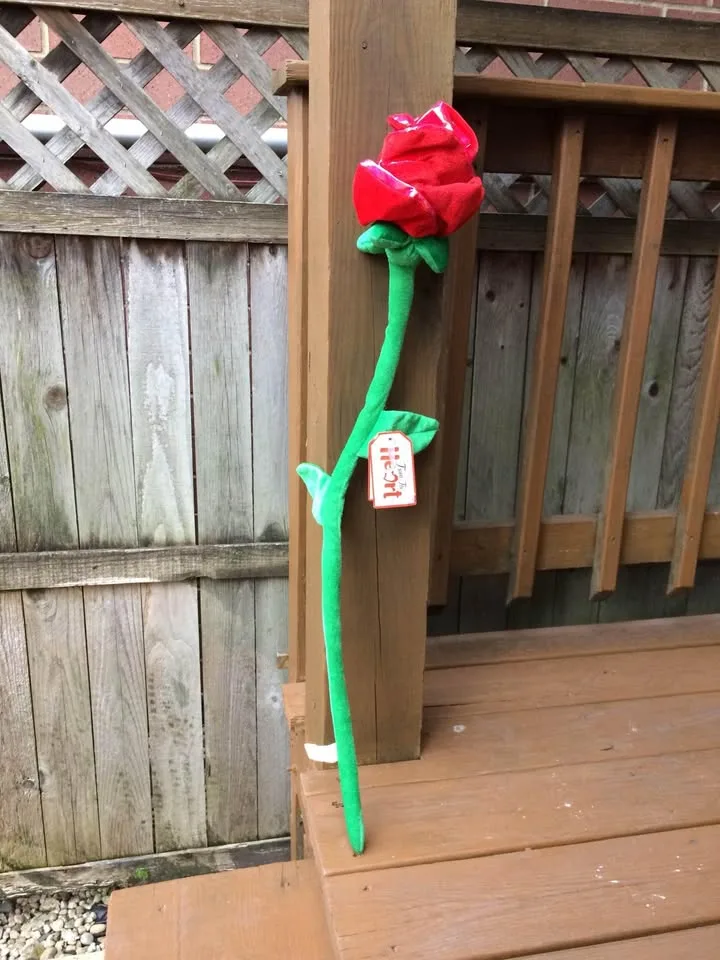 Giant 34” Bendable Plush Rose - Brand New With Tag image indicator(8)