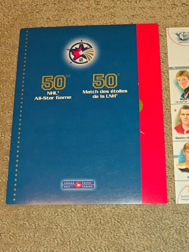 Stamp Sheet - 2000 50th NHL Hockey All-Star Game Souvenir - photo 2