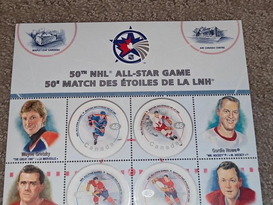 Stamp Sheet - 2000 50th NHL Hockey All-Star Game Souvenir - photo 4