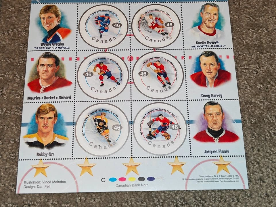 Stamp Sheet - 2000 50th NHL Hockey All-Star Game Souvenir - photo 5