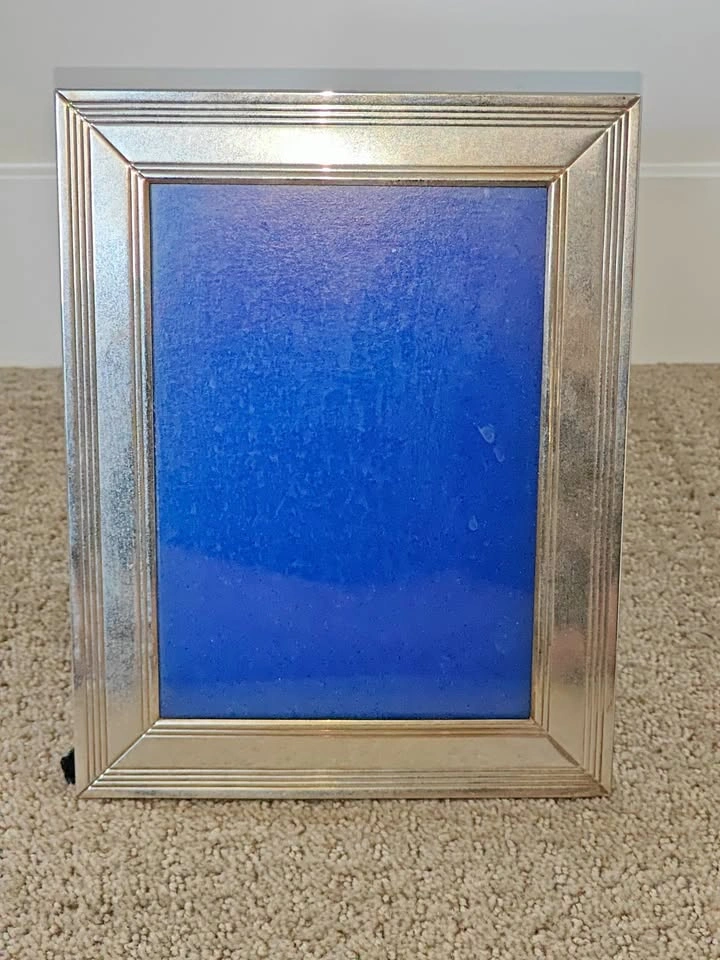 Silver-Tone 5x7 Picture Photo Frame with Easel Velvet Back