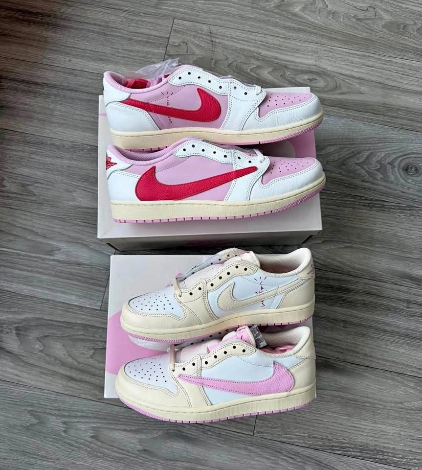 Jordan 1 Low Travis Scott Shy Pink & Tropical Pink