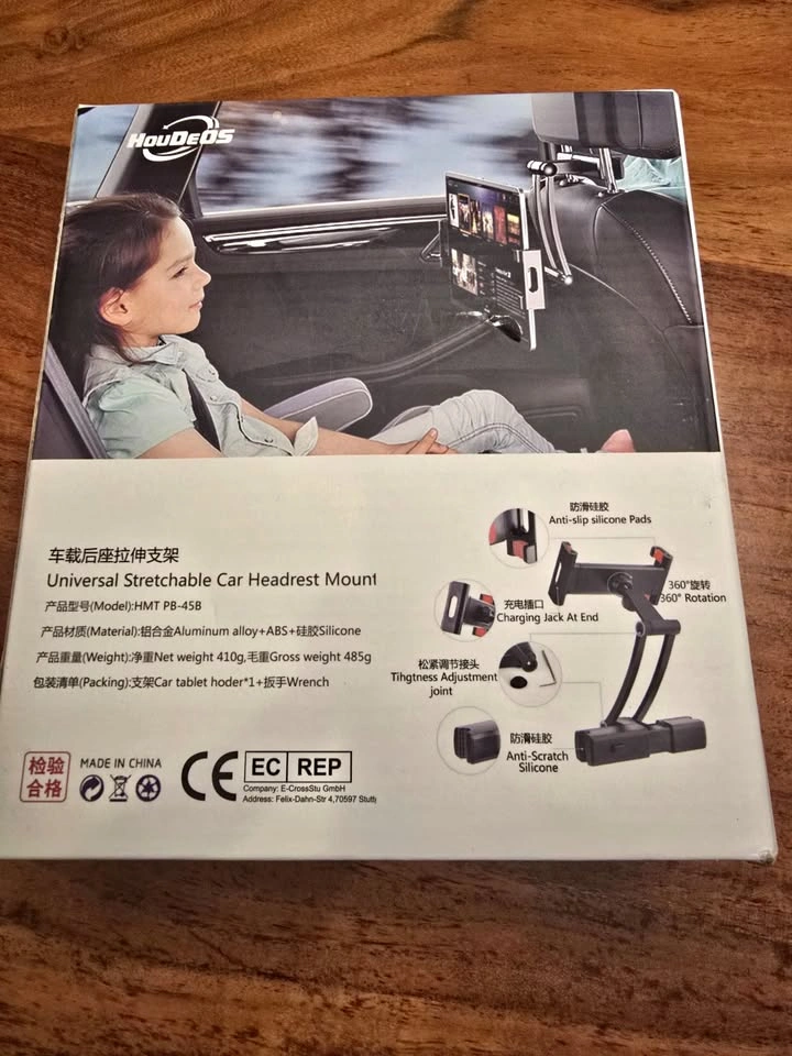 Car Headrest iPad / Tablet Holder – 360° Adjustable
