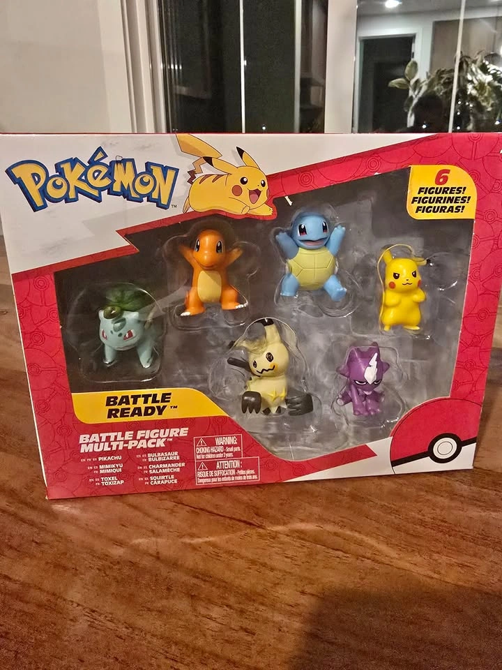 NEW Pokémon Battle Figure 6-Pack – Pikachu & More