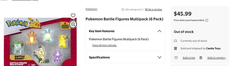 NEW Pokémon Battle Figure 6-Pack – Pikachu & More - photo 4