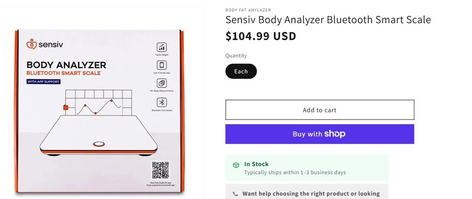 NEW Sensiv Bluetooth Smart Body Scale - photo 4